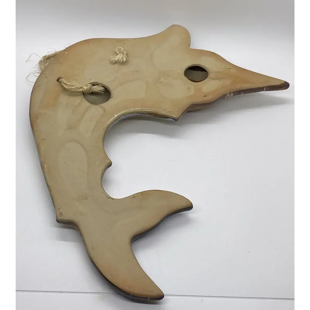 Drip Glaze Pottery Swordfish Wall Decor. Approx 11”x 10.5”